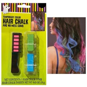 Temporary Color Hair Chalk and No-Mess Comb NWT's